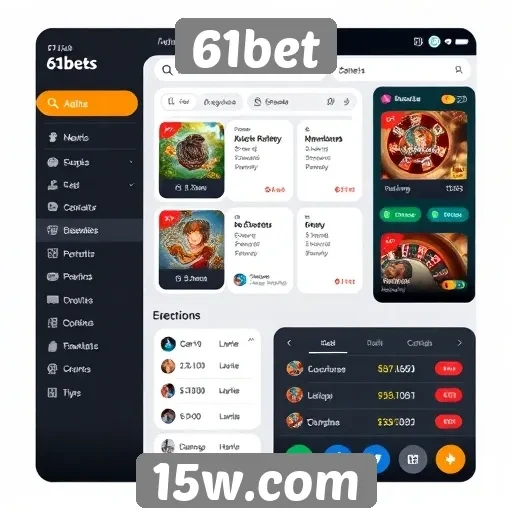 Análise da interface do usuário do site 61bet
